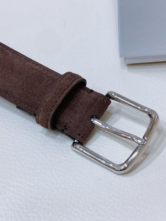 The Row Brown Suede Belt